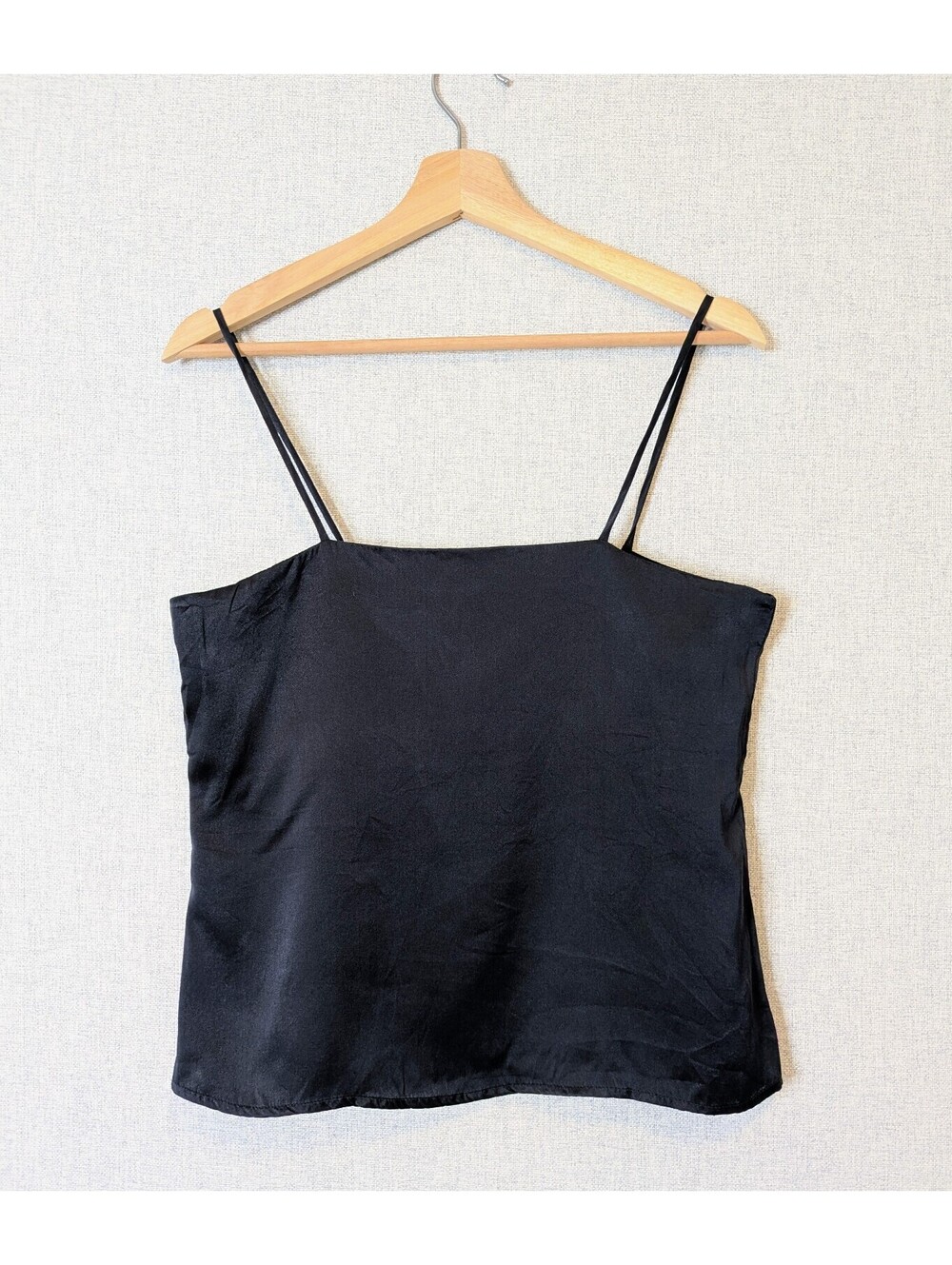 Vintage 90s minimalist 100% silk square neck cami